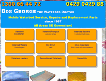 Tablet Screenshot of biggeorgewaterbeds.com.au